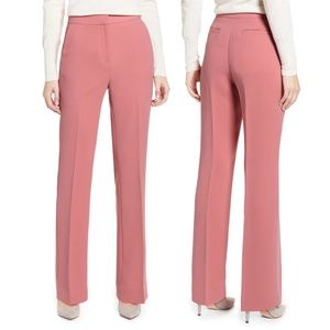 Rachel Parcell Pink High Waisted Wide Leg Suit Pants 18 NWT